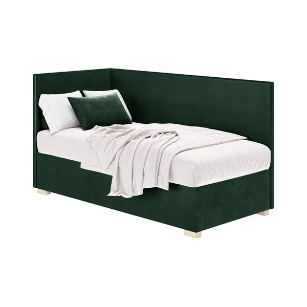 Tumeroheline nurga lastevoodi koos madratsiga koos hoiuruumiga 90x200 cm Flexi – Ghado-image-3