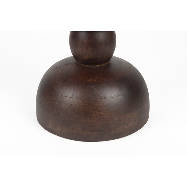 Ümmargune mangopuidust abilaud ø 30 cm Izzy - White Label-image-2