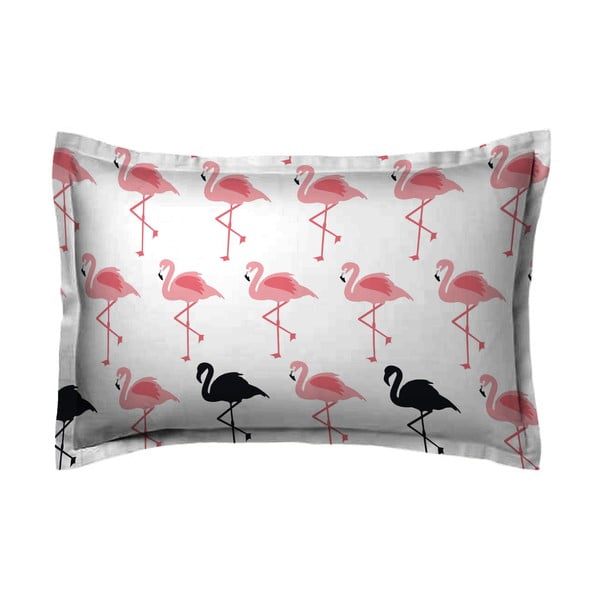 Povlak na polštář Hipster Flamingo, 70x90 cm