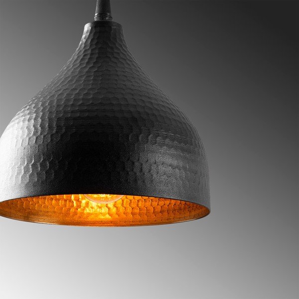 Must rippvalgusti metallist varjuga ø 18 cm Tattoo - Opviq lights-image-4