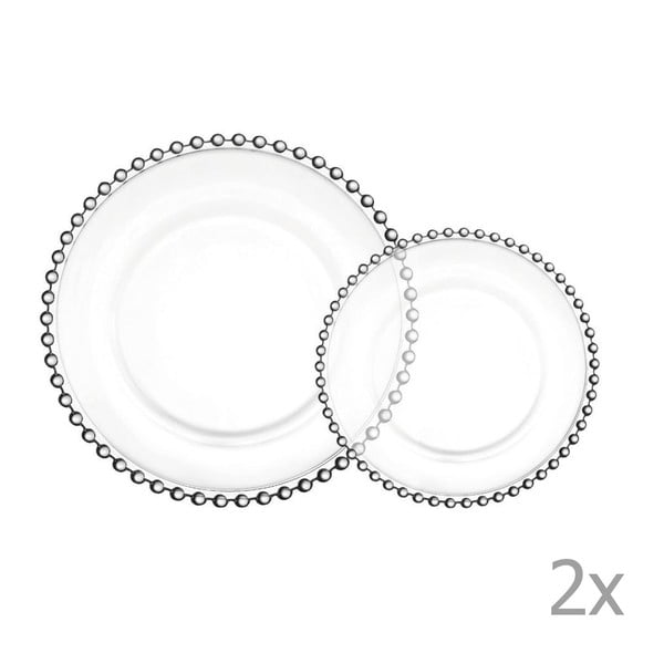 Sada 4 dezertních talířů Côté Table Pearls, 20,5 cm