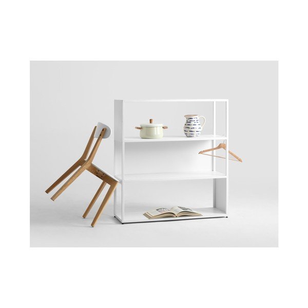 Valge raamaturiiul , 100 x 110 cm Hyller - CustomForm-image-1