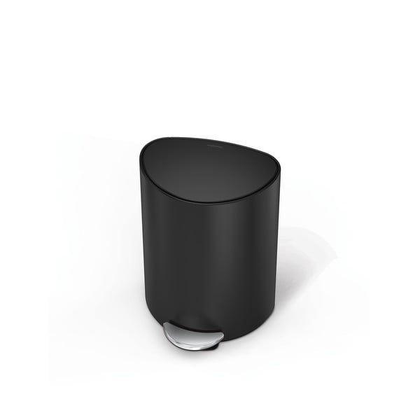 Matt must pedaaliga metallist prügikast 6 L - simplehuman-image-3