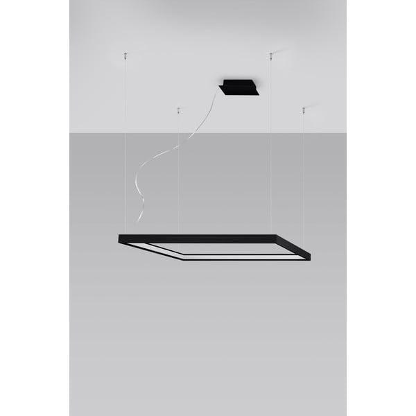 Must LED rippvalgusti 80x80 cm Aura - Sollux-image-1