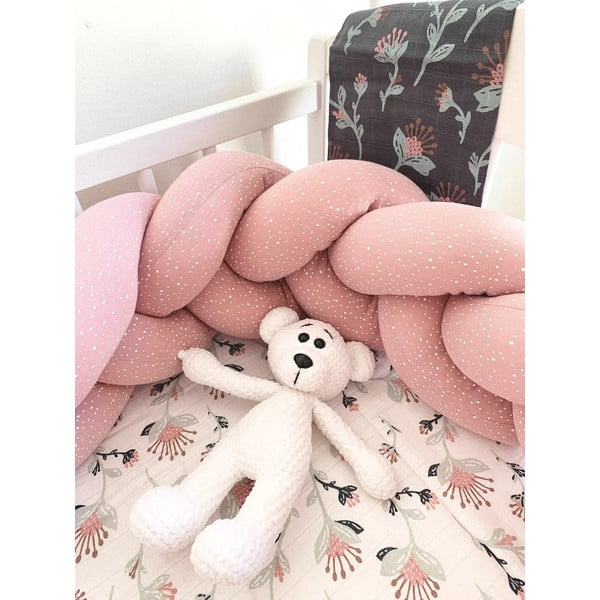 Roosa puuvillane kootud mantilla, pikkus 180 cm. - T-TOMI-image-1