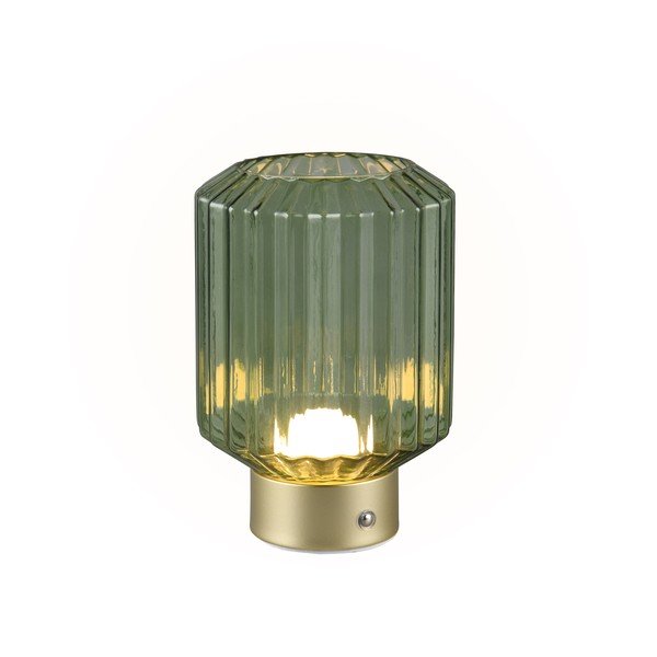 Roheline-kuldne dimmerdatav LED laualamp klaasist varjuga  (kõrgus 19,5 cm) Lord - Reality-image-1