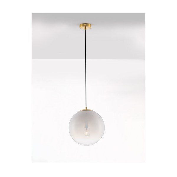 Valge/kuldne klaasist ripplamp ø 30 cm Vita - Nova Luce-image-2