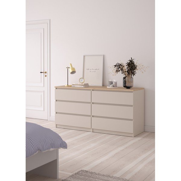 Kreemikas kummut 154x76x50 cm Naia - Tvilum-image-1