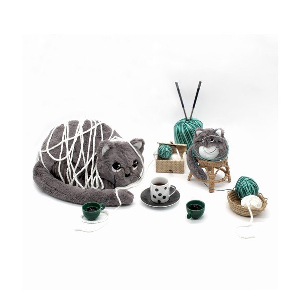 Pehmed mänguasjad 2-osalise komplektiga Ptipotos Miaou - Les Deglingos-image-2