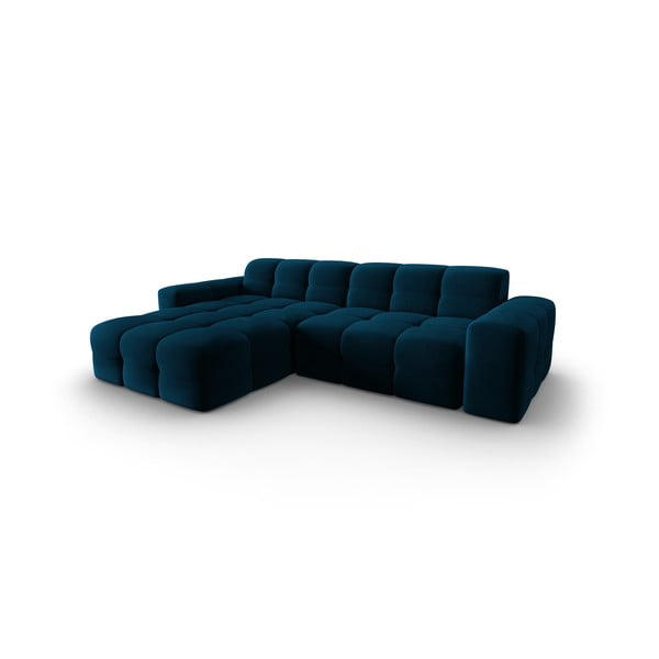 Tumesinine sametne nurgadiivan (vasakpoolne nurk) Kendal - Micadoni Home-image-3