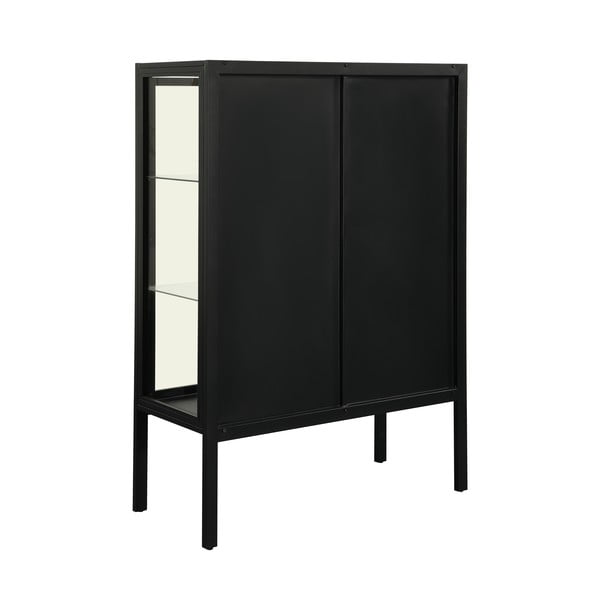 Must kaheukseline vitriinkapp , kõrgus 140 cm Alva - Støraa-image-4