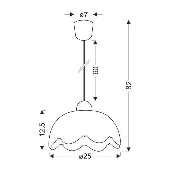 Valge rippvalgusti klaasist lambivarjuga ø 25 cm Bratek - Candellux Lighting-image-2