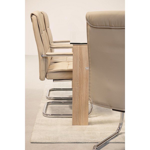 Taupe kunstnahast kontoritool Sydney – Bizzotto-image-2