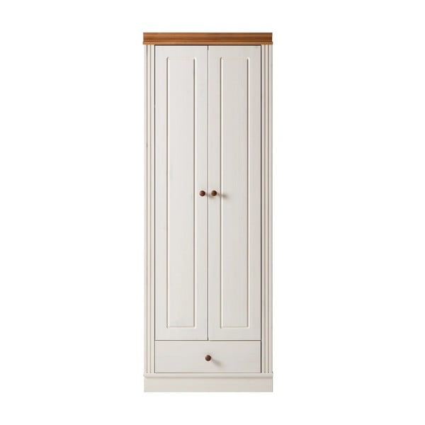 Valge männipuidust riidekapp 65x180 cm Anita - Støraa