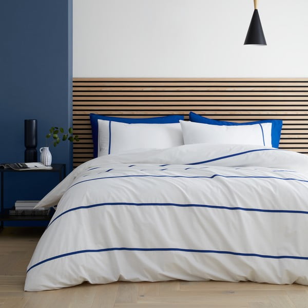 Sinine-valge puuvillane voodipesu kaheinimesevoodile 200x200 cm - Content by Terence Conran