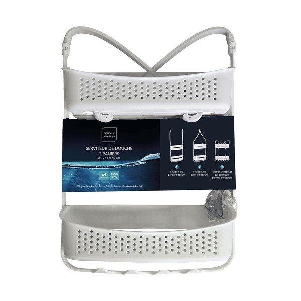 Mattvalge rippuv plastmassist vannitoariiul Vesper - douceur d'intérieur-image-4