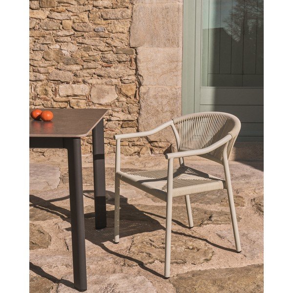 Kiviplaadiga aiasöögilaud 80x140 cm Anafi - Kave Home-image-2
