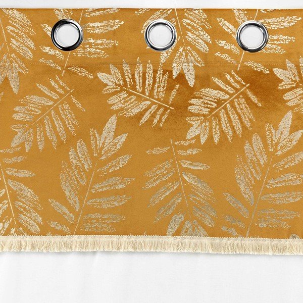 Kollane-valge voile kardin 140x280 cm Adelor - douceur d'intérieur-image-3