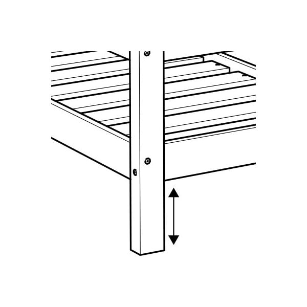 Postel s vyvýšenými nohami Benlemi Tery, 80 x 200 cm, výška nohou 20 cm-image-2