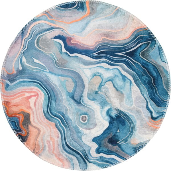 Sinine-roosa pestav ümmargune vaip ø 120 cm Colors of Joy - Vitaus