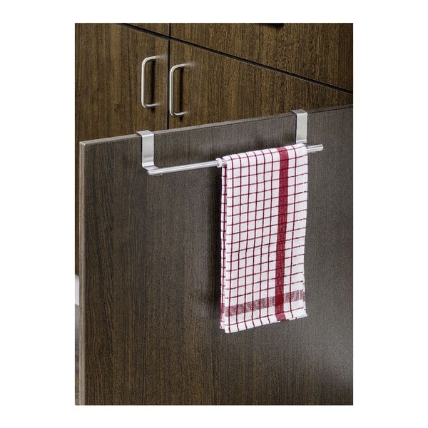Hõbedane käterätiku hoidja rippuv kroomitud teras Over the Door – Wenko-image-4