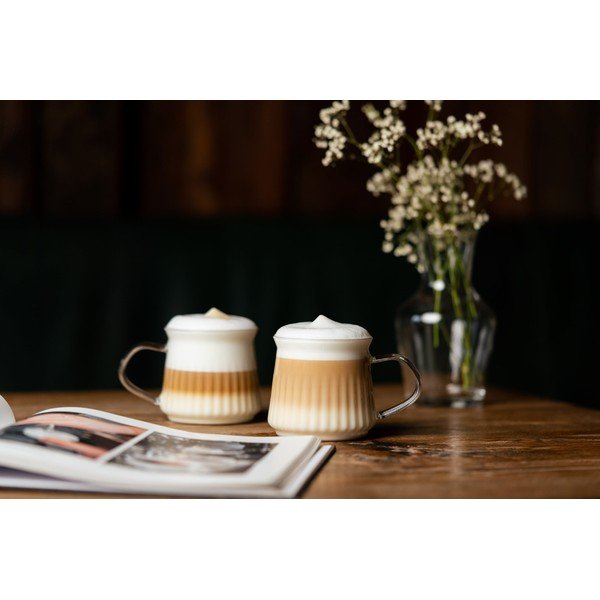 Topeltseinaga cappuccino tassid 2tk komplektis 320 ml Mia - Vialli Design-image-2