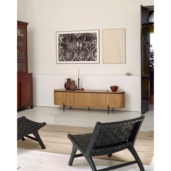 Mangopuust telerilaud naturaalses värvitoonis 200x55 cm Licia - Kave Home-image-1