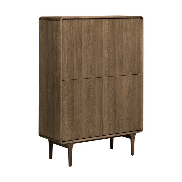 Tumepruun tammepuust kapp 100x140x40 cm Darwin - House Nordic