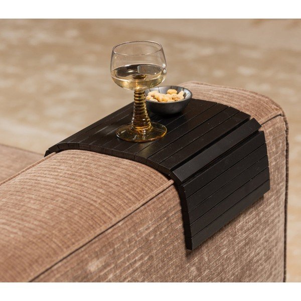 Must paindlik puidust käetugi salve diivanile - WOOOD-image-1