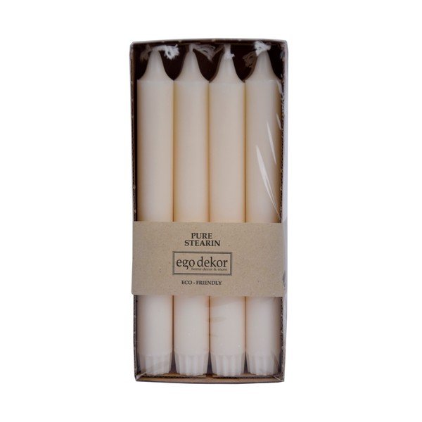 Komplekt 8 beežist pikast küünlast Ego Dekor ED, põlemisaeg 7 h - Eco candles by Ego dekor-image-1