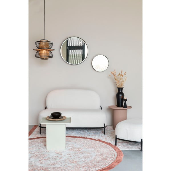 Kreem bukleekangast diivan 125 cm Polly - White Label-image-1