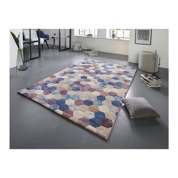 Modro-fialový koberec Elle Decoration Arty Manosque, 80 x 150 cm-image-1