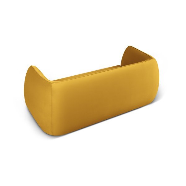 Kollane sametist diivan 190 cm Lando - Micadoni Home-image-3