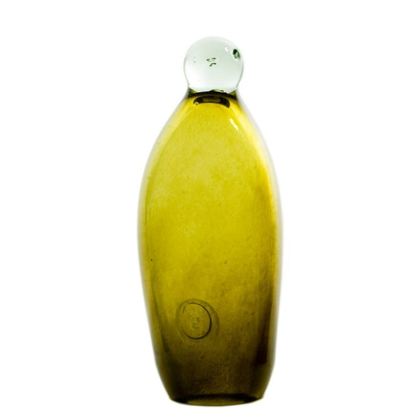 Skleněný tučňák 20-23 cm, olivový