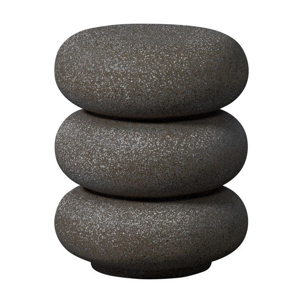 Ümmargune aialaud kivist dekooriga ø 40 cm Laurel - WOOOD