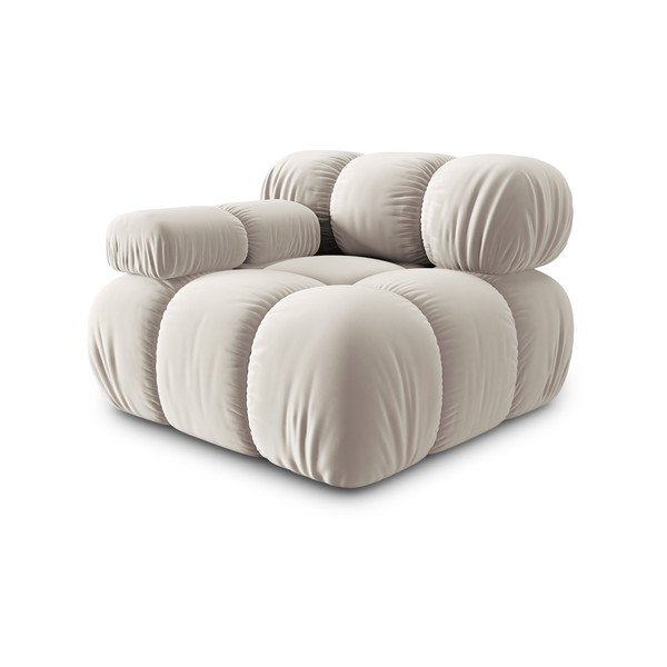 Beež sametist diivanimoodul (vasak nurk) Bellis - Micadoni Home-image-3