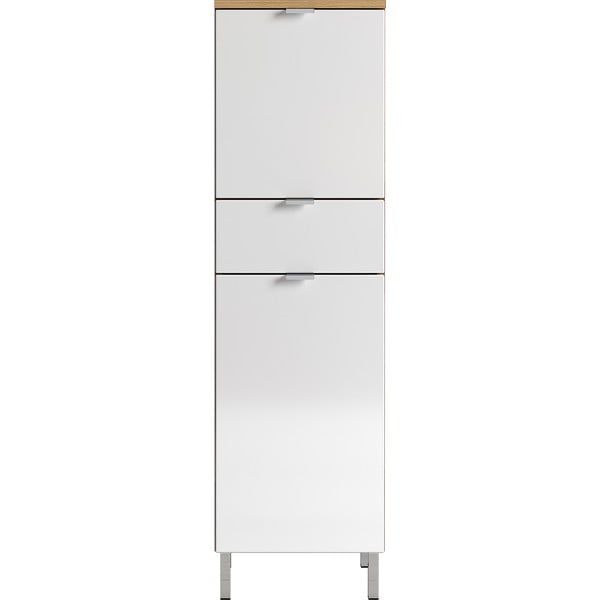 Valge kõrge vannitoakapp 34x120 cm Mauresa - Germania-image-1