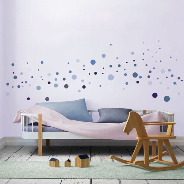 Komplekt 100 sinist seinakleebist Ümmargused kleebised - Ambiance-image-4