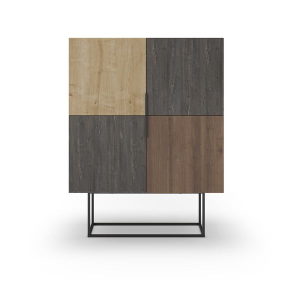 Tammepuidust kapp pruun-puiduvärvi 100x130 cm Titan - Marckeric