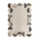 Hallikasbeež käsitsi kootud villane vaip 200x290 cm Mia Scallop Frame - Flair Rugs
