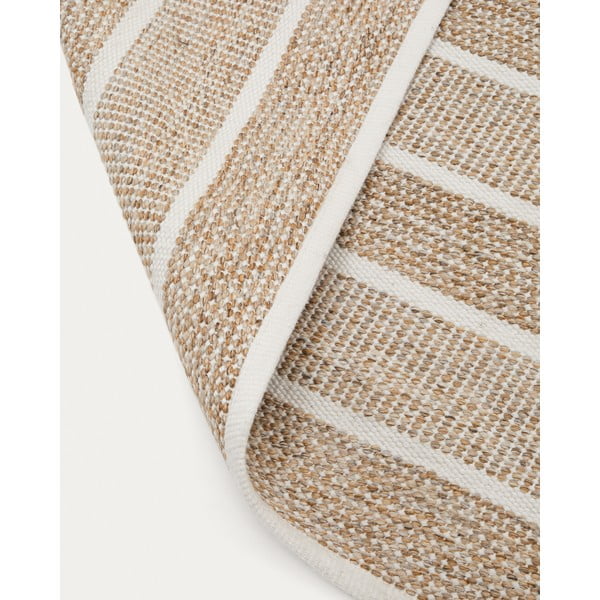 Beež õuevaip taaskasutatud kiududest 200x300 cm Desni - Kave Home-image-1