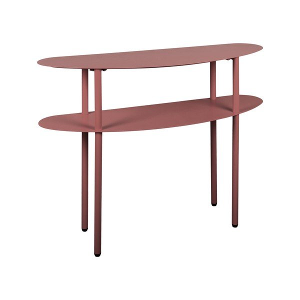 Burgundia värvi metallist konsoollaud 28x90 cm Riqueza - Leitmotiv