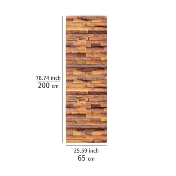 Pruun plastikust vannitoamatt 65x200 cm Lambris - Wenko-image-3