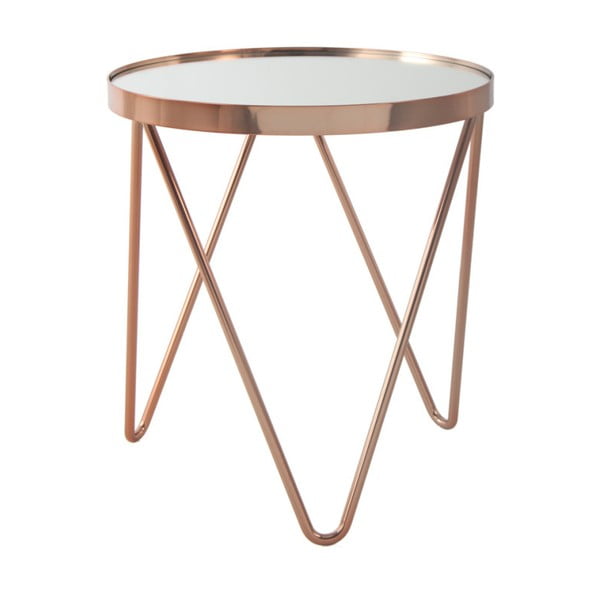 Odkládací stolek v růžovozlaté barvě 360 Living Julia, ⌀ 42 cm