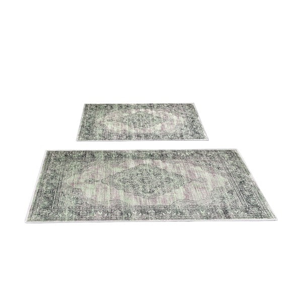 Rohelised-hallid vannitoamatid 2tk komplektis 60x100 cm - Foutastic