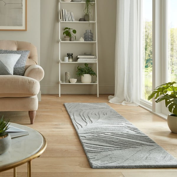 Helehall villane vaibajooksja 60x230 cm Lino Leaf - Flair Rugs-image-1