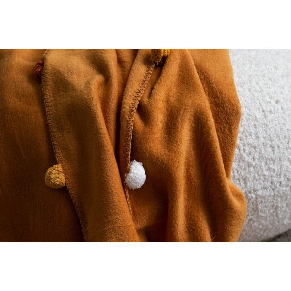 Sinepivärvi fliisist voodikate 200x220 cm Pom Pom - Mijolnir-image-2