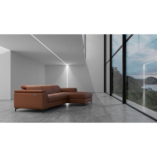 Konjakipruun nahast nurgadiivan (parem nurk) Brito - MESONICA-image-1