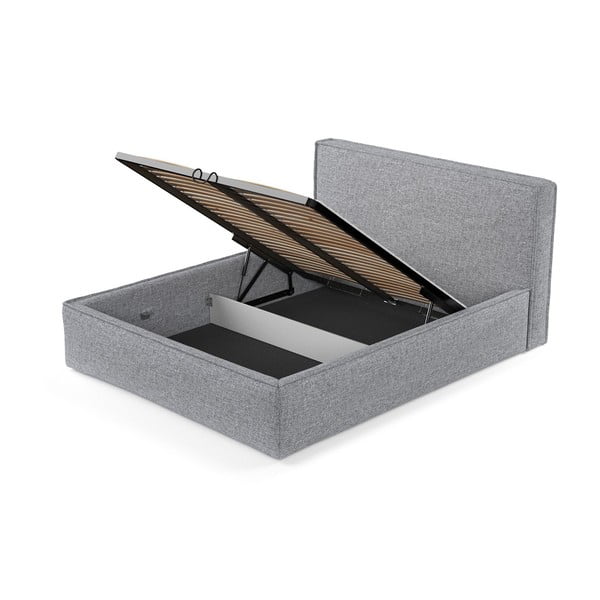 Hall polsterdatud kaheinimesevoodi koos voodipõhja ja panipaigaga 180x200cm Lounge L - Maison de Rêve-image-4