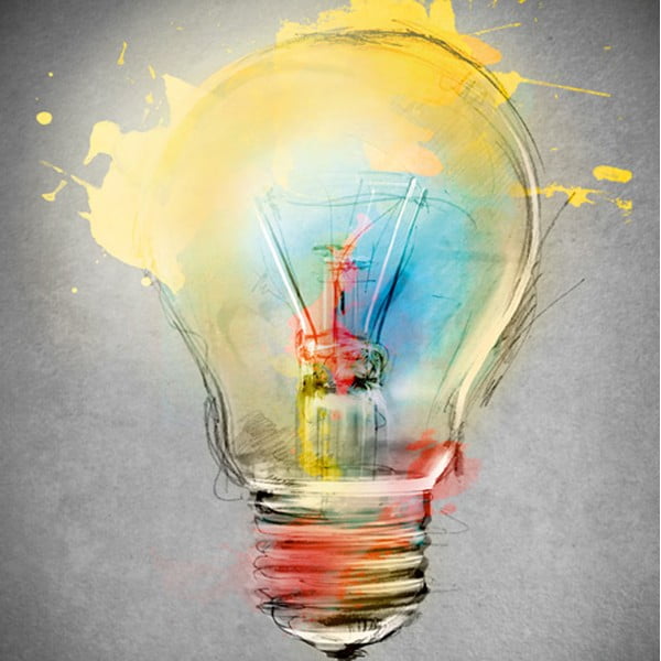 Obraz Homemania Decor Bulb, 60 x 60 cm